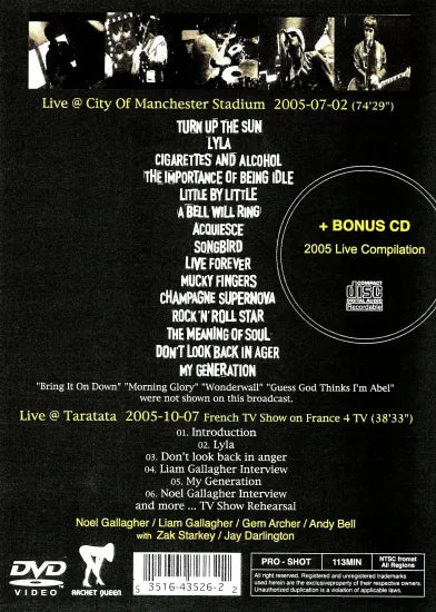 OASIS / Rock 'N' Roll Manchester Pro-shot (1DVD+1CDR)