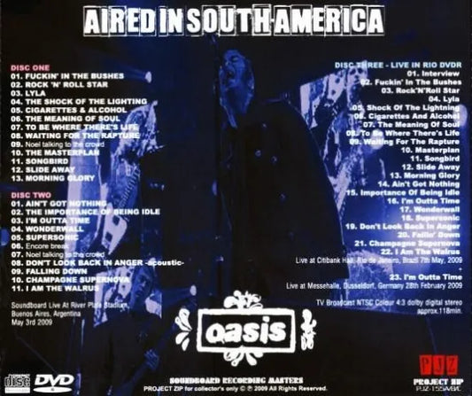 OASIS - AIRED IN SOUTH AMERICA SOUNDBOARD + Pro-shot (2CDR+DVDR)