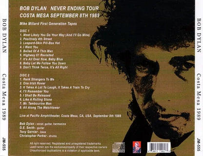 BOB DYLAN / Costa Mesa 1989 (2CDR)