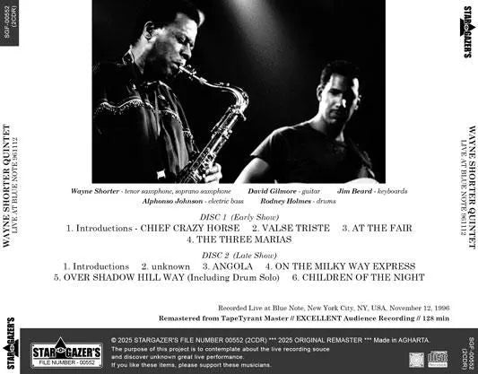WAYNE SHORTER QUINTET / LIVE AT BLUE NOTE 961112 (2CDR)
