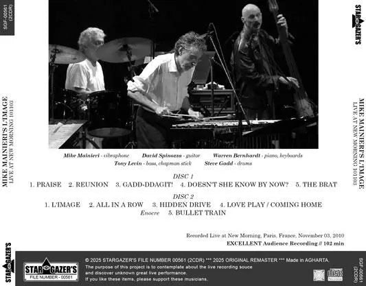 MIKE MAINIERI'S L'IMAGE / LIVE AT NEW MORNING 101103 (2CDR)