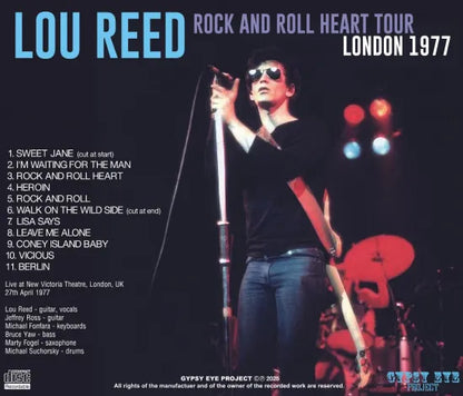 LOU REED / LONDON 1977 ROCK AND ROLL HEART TOUR SOUNDBOARD (1CDR)