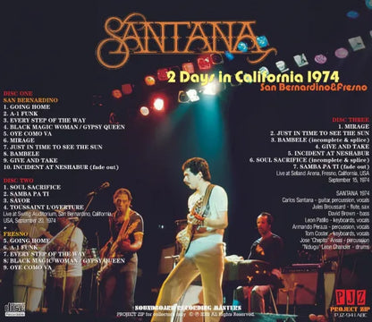 SANTANA / 2 DAYS IN CALIFORNIAO 1974 SOUNDBOARD (3CDR)
