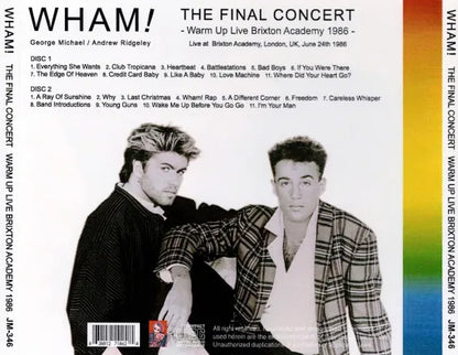 Wham! / The Final Concert Warm Up Live Brixton Academy 1986 (2CDR)