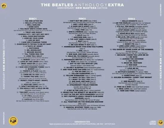 THE BEATLES / ANTHOLOGY EXTRA ANNIVERSARY EDITION (3CD) – WORLD THE BEATLES / ANTHOLOGY EXTRA ANNIVERSARY EDITION (3CD) – WORLD