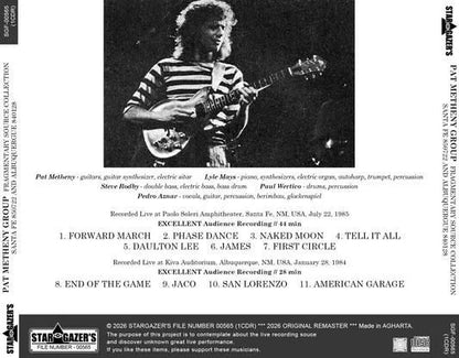 PAT METHENY GROUP / FRAGMENTARY SOURCE COLLECTION SANTA FE 850722 AND ALBUQUERGUE 840128 (1CDR)