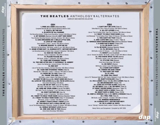 THE BEATLES / ANTHOLOGY 1 ALTERNATES COMPLETE NEW MASTERS COLLECTION (2CD)