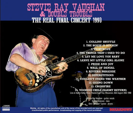STEVIE RAY VAUGHAN & DOUBLE TROUBLE / THE REAL FINAL CONCERT 1990 (1CDR)