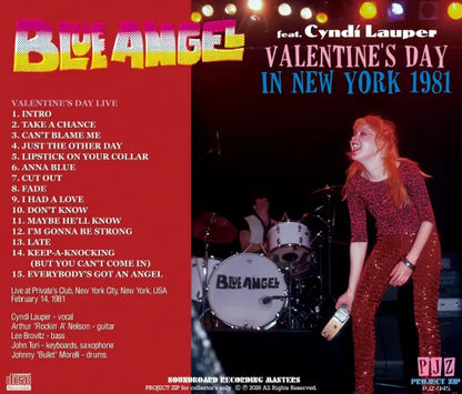 BLUE ANGEL feat. CYNDI LAUPER / VALENTINE'S DAY IN NEW YORK 1981 (1CDR)