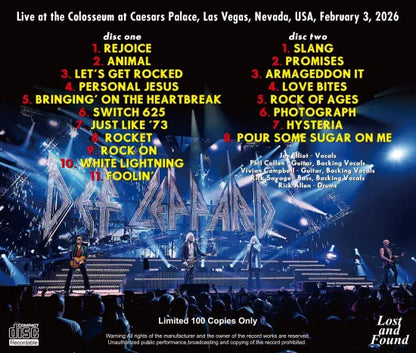 DEF LEPPARD / OPENING NIGHT IN LAS VEGAS 2026 (2CDR)
