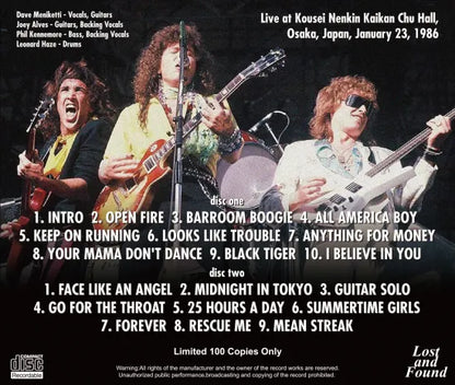 Y&T / ONE NIGHT IN OSAKA 1986 (2CDR)