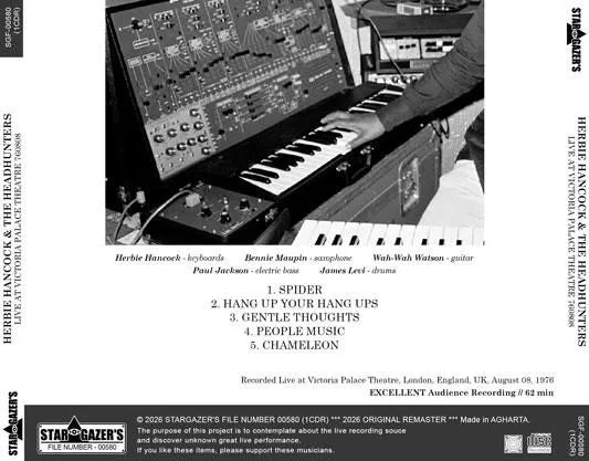 HERBIE HANCOCK AND THE HEADHUNTERS / LIVE AT VICTORIA PALACE THEATRE 760808 (1CDR)