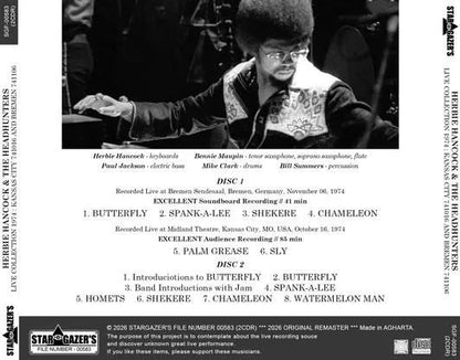 HERBIE HANCOCK & THE HEADHUNTERS / LIVE COLLECTION 1974 KANSAS CITY 741016 & BREMEN 741106 (2CDR)