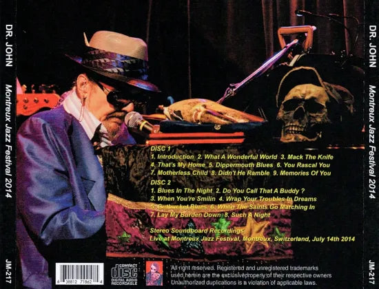 DR. JOHN / Montreux Jazz Festival 2014 STEREO SOUNDBOARD (2CDR)