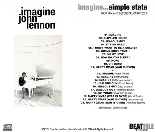 JOHN LENNON / IMAGINE...SIMPLE STATE RAW MIX AND DECONSTRUCTION 2026 (1CDR)