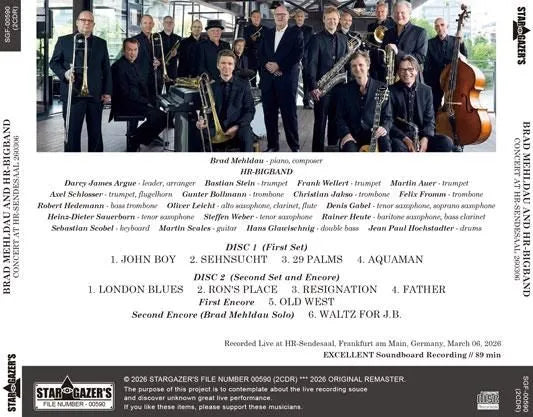 BRAD MEHLDAU AND HR-BIGBAND / CONCERT AT HR-SENDESAAL 260306 (2CDR)