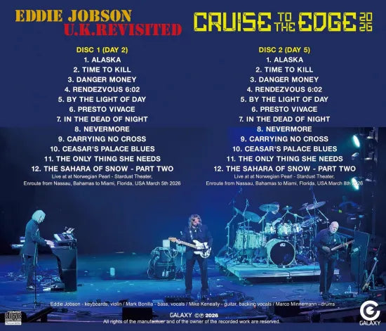 EDDIE JOBSON / CRUISE TO THE EDGE 2026 U.K. REVISITED (2CDR)