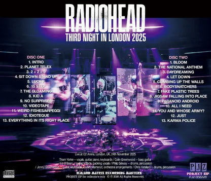 RADIOHEAD / THIRD NIGHT IN LONDON 2025 (2CDR)