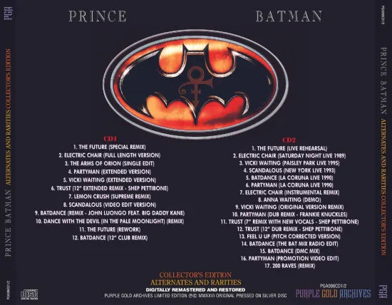 PRINCE / BATMAN ALTERNATES AND RARITIES COLLECTOR'S EDITION (2CD)