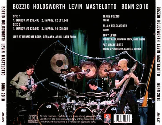 ALLAN HOLDSWORTH / BOZZIO HOLDSWORTH LEVIN MASTELOTTO BONN 2010 (2CDR)