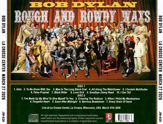 BOB DYLAN / LA CROSSE CENTER MARCH 27 2026 (2CDR)
