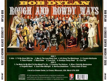 BOB DYLAN / LA CROSSE CENTER MARCH 27 2026 (2CDR)