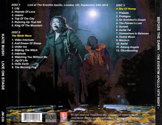KATE BUSH / BEFORE THE DAWN EVENTIM APOLLO 18TH NIGHT (3CDR)