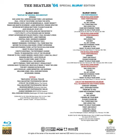 THE BEATLES / BEATLES '64 SPECIAL BLURAY EDITION (2BDR)