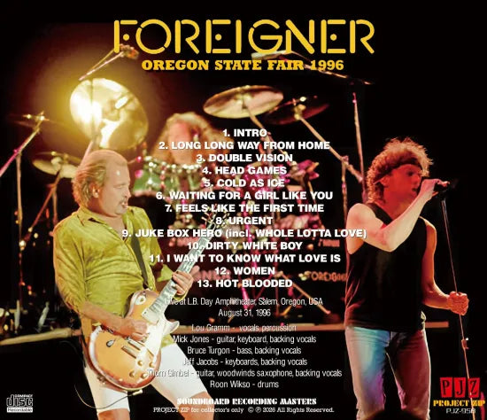FOREIGNER / OREGON STATE FAIR 1996 (1CDR)