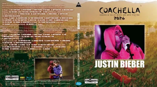 JUSTIN BIEBER / COACHELLA VALLEY MUSIC AND ARTS FESTIVAL 2026 HD PRO-SHOT (2BDR)