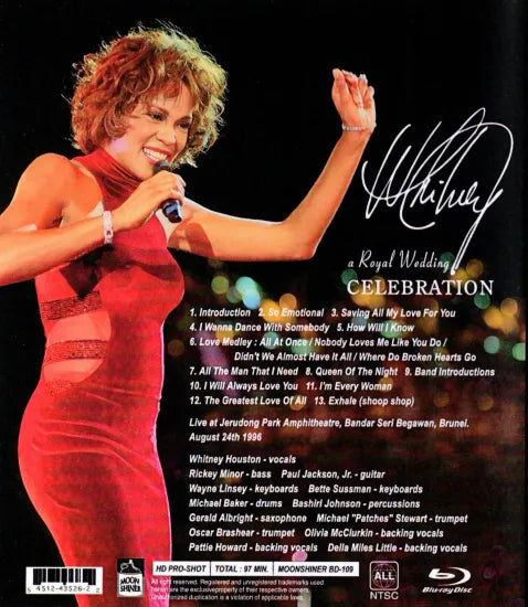 WHITNEY HOUSTON / BRUNEI 1996 DIFINITIVE EDITION HD PRO-SHOT (1BDR)