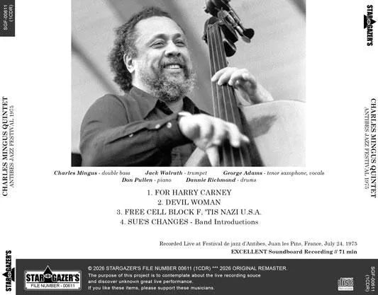 CHARLES MINGUS QUINTET / ANTIBES JAZZ FESTIVAL 1975 (1CDR)