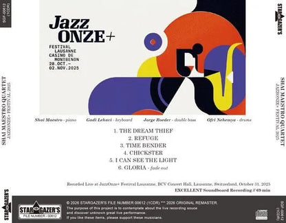 SHAI MAESTRO QUARTET / JAZZONZE+ FESTIVAL 2025 (1CDR)