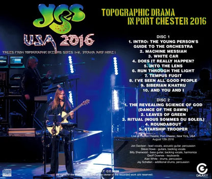 YES / TOPOGRAPHIC DRAMA IN PORT CHESTER 2016 SOUNDBOARD (2CDR)