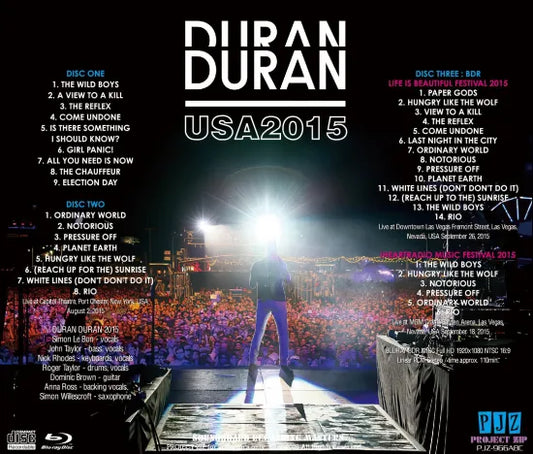 DURAN DURAN / USA 2015 PORT CHESTER + LAS VEGAS SOUNDBOARD (2CDR+1BDR)