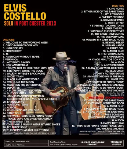 ELVIS COSTELLO / SOLO IN PORT CHESTER 2013 (2BDR)