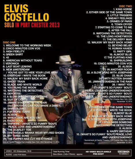 ELVIS COSTELLO / SOLO IN PORT CHESTER 2013 (2BDR)