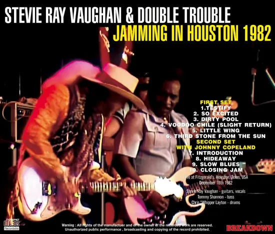 STEVIE RAY VAUGHAN & DOUBLE TROUBLE / JAMMING IN HOUSTON 1982 (1CDR)