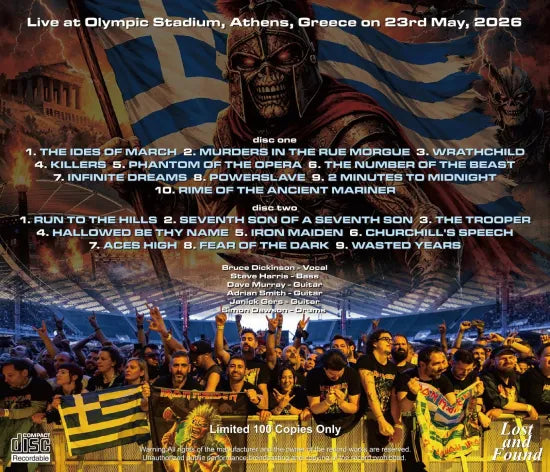 IRON MAIDEN / KICK OFF IN ATHENS 2026 (2CDR)