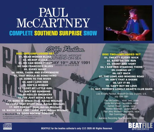 PAUL McCARTNEY / COMPLETE SOUTHEND SURPRISE SHOW (2CDR)