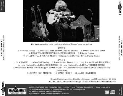 PAT METHENY / LIVE AT ALTE OPER 241020 (2CDR)