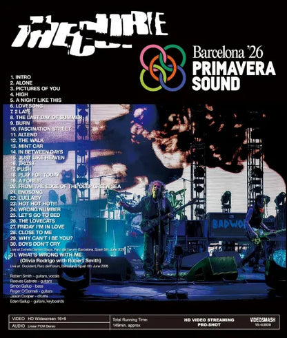 THE CURE / PRIMAVERA SOUND BARCELONA 2026 (1BDR)