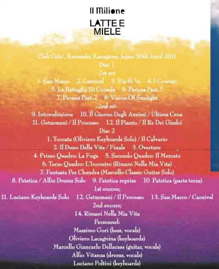 LATTE E MIELE / Il Milione (2CDR)
