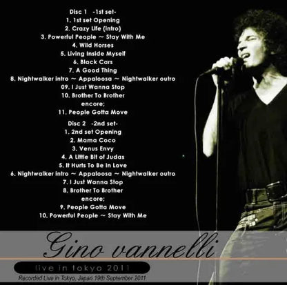 Gino Vannelli / Live In Tokyo 2011 (2CDR)