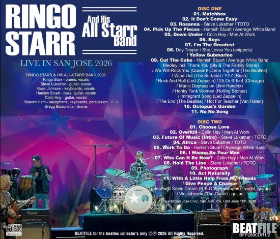 RINGO STARR & HIS ALL STARR BAND / LIVE IN SAN JOSE 2026 (2CDR)