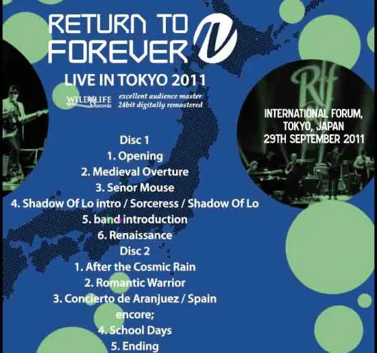 RETURN TO FOREVER / LIVE IN TOKYO 2011 (2CDR)