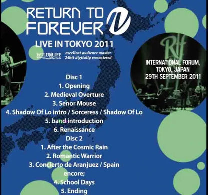 RETURN TO FOREVER / LIVE IN TOKYO 2011 (2CDR)