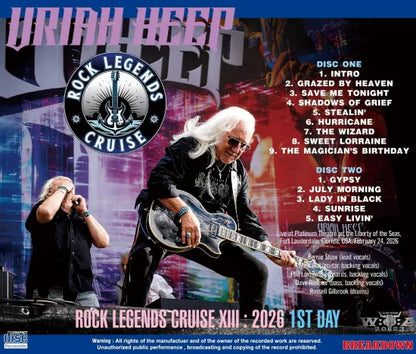 URIAH HEEP / ROCK LEGENDS CRUISE XIII 2026 1ST DAY (2CDR)