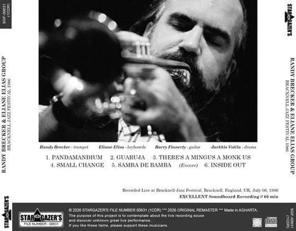 RANDY BRECKER & ELIANE ELIAS GROUP / BRACKNELL JAZZ FESTIVAL 1986 (1CDR)