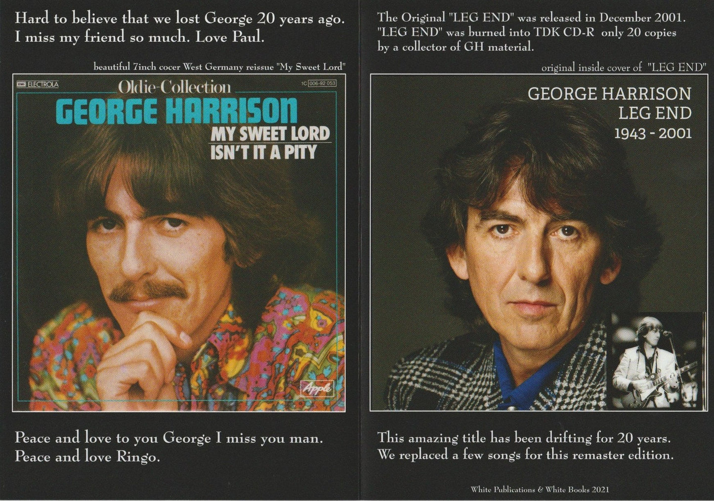 GEORGE HARRISON / 20 YEARS ADRIFT TYPE A 1966 Tour Photo Jacket (1CD)